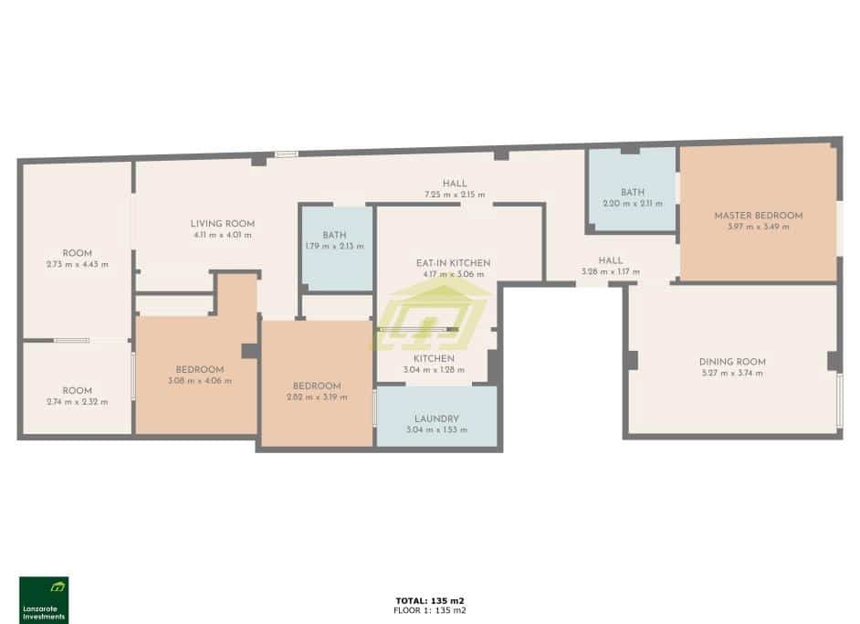 4 chambre Appartement à vendre à Arrecife - 299 000 € (Ref: 9458515)