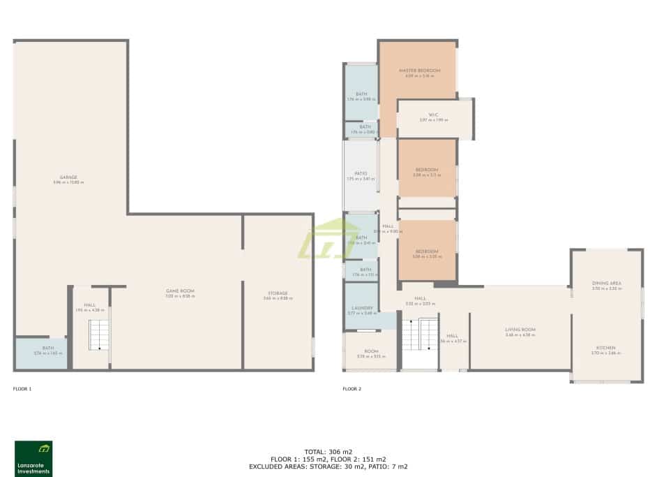 3 sovrum Villa till salu i Costa Teguise med pool - 995 000 € (Ref: 9458519)
