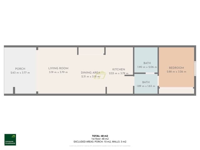 1 bedroom Apartment for sale in Costa Teguise, Teguise with pool - € 195,000 (Ref: 9465133)