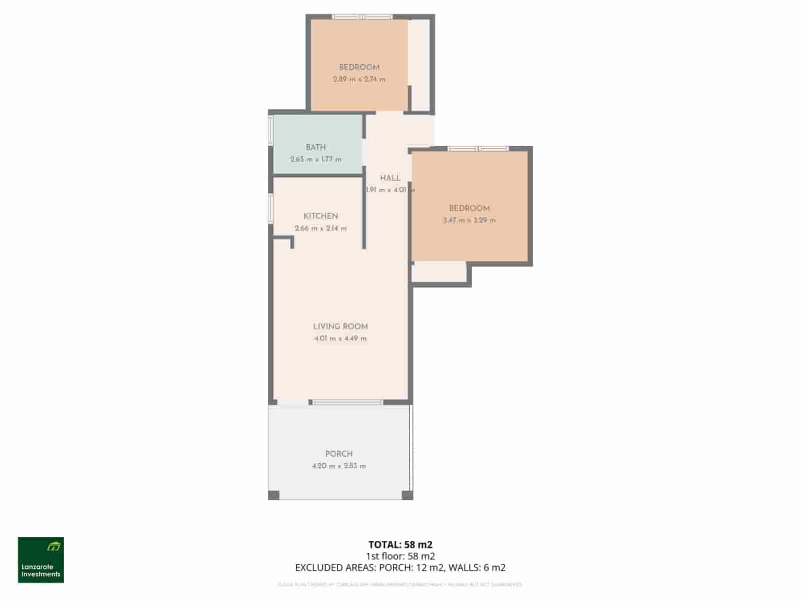 Apartamento de 2 habitaciones en Puerto del Carmen en venta - 280.000 € (Ref: 9473738)