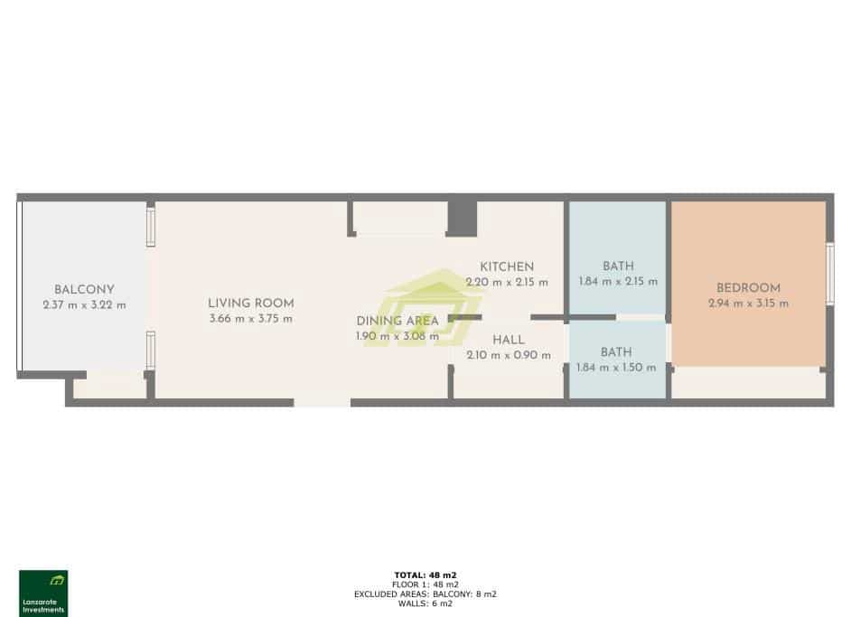 1 bedroom Apartment for sale in Costa Teguise with pool - € 160,000 (Ref: 9483414)