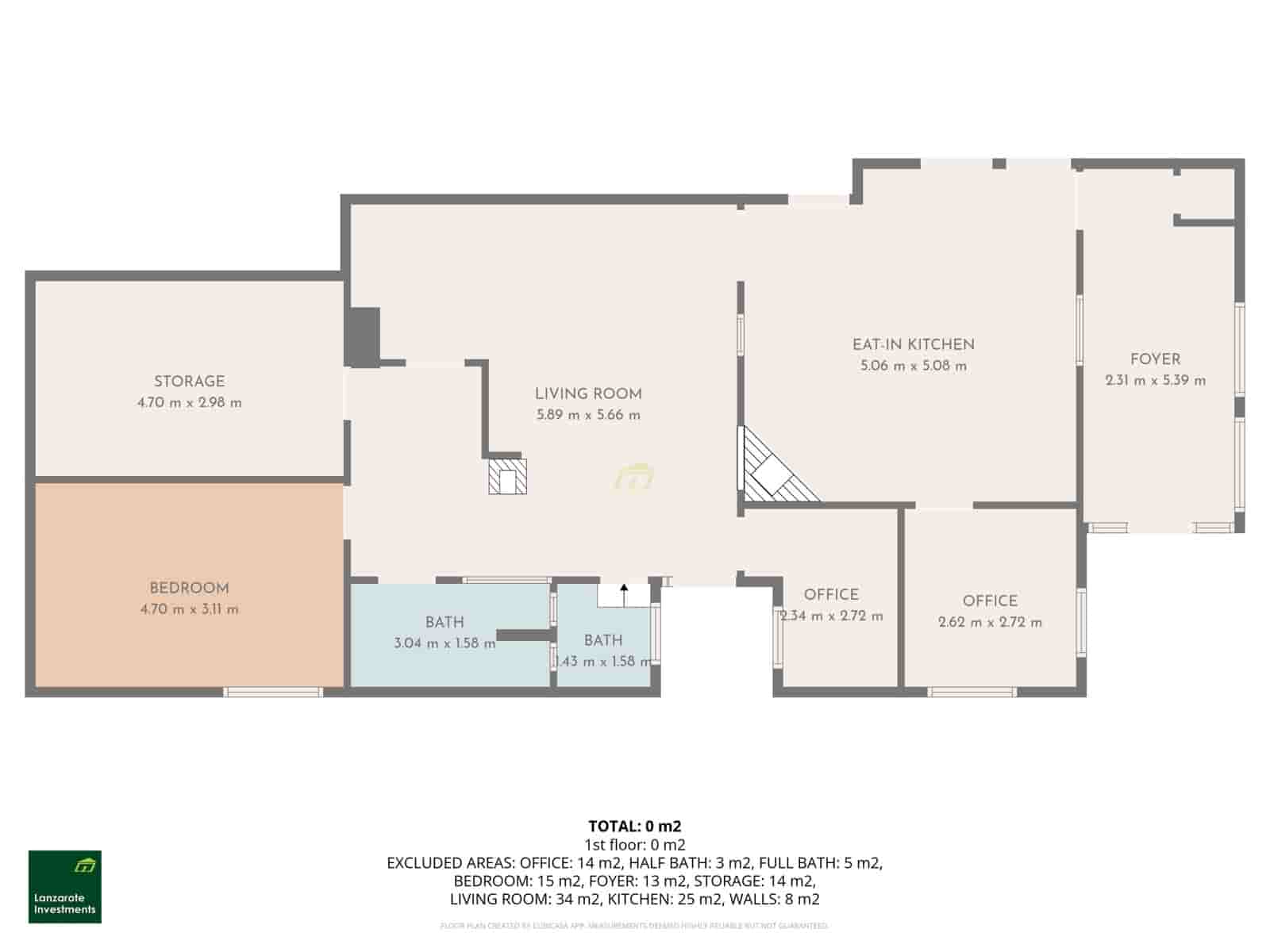 3 Zimmer Bungalow zu verkaufen in Haria - 525.000 € (Ref: 9604546)