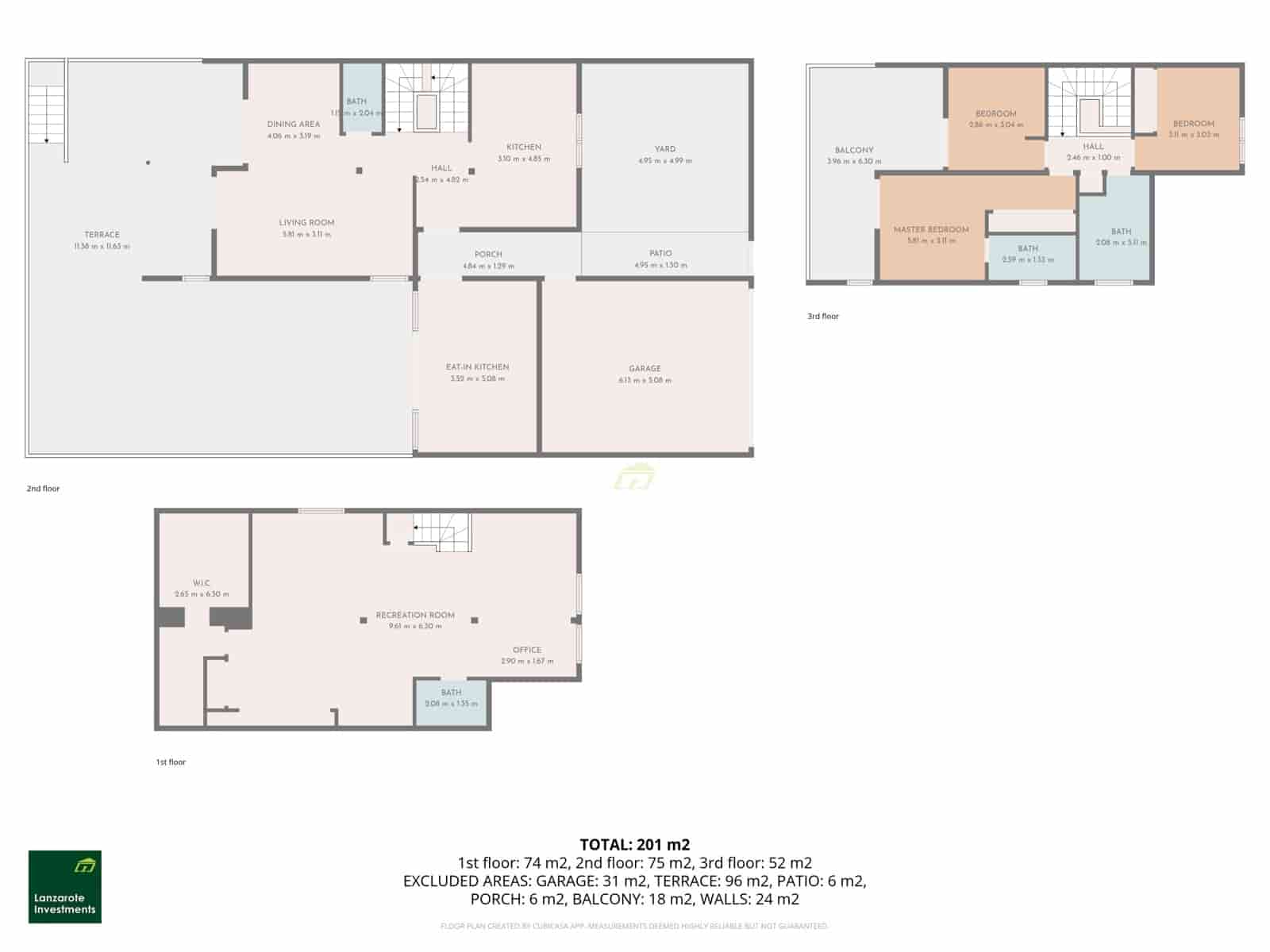 3 makuuhuone Huvila myytävänä paikassa Costa Teguise mukana uima-altaan 
autotalli - 950 000 € (Ref: 9770245)