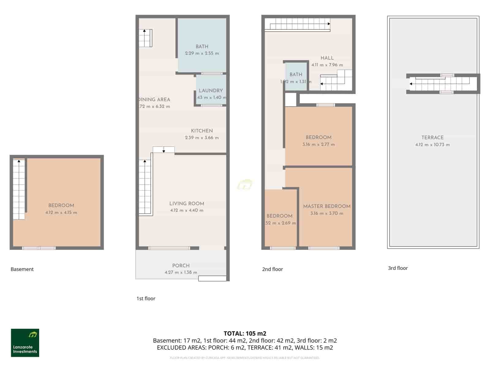 4 Zimmer Apartment zu verkaufen in Playa Blanca - 265.000 € (Ref: 9811131)