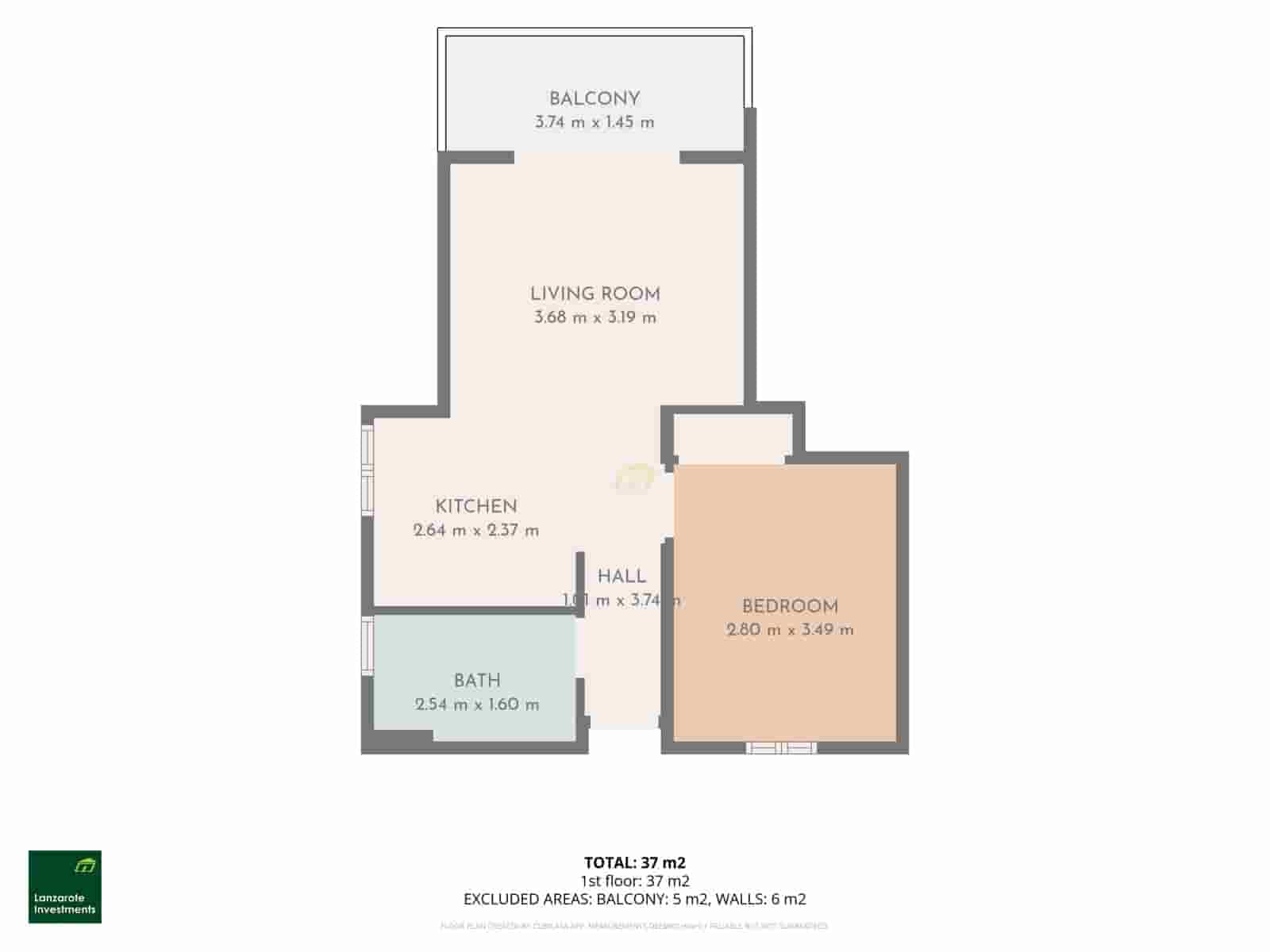 1 quarto Apartamento para venda em Puerto del Carmen com piscina - 220 000 € (Ref: 9928667)