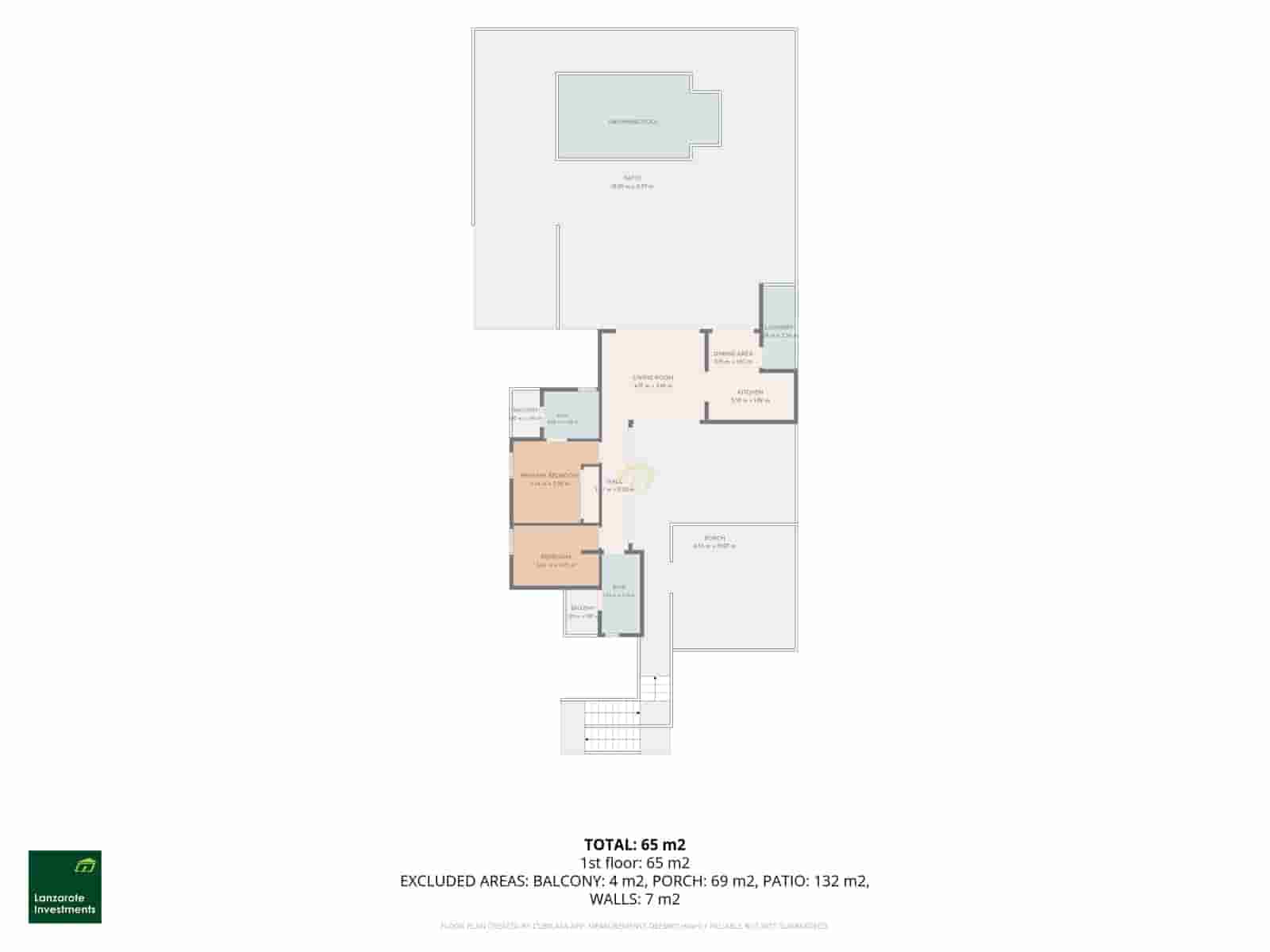 2 camera da letto Bungalow in vendita in Playa Blanca con piscina garage - 480.000 € (Rif: 9993752)