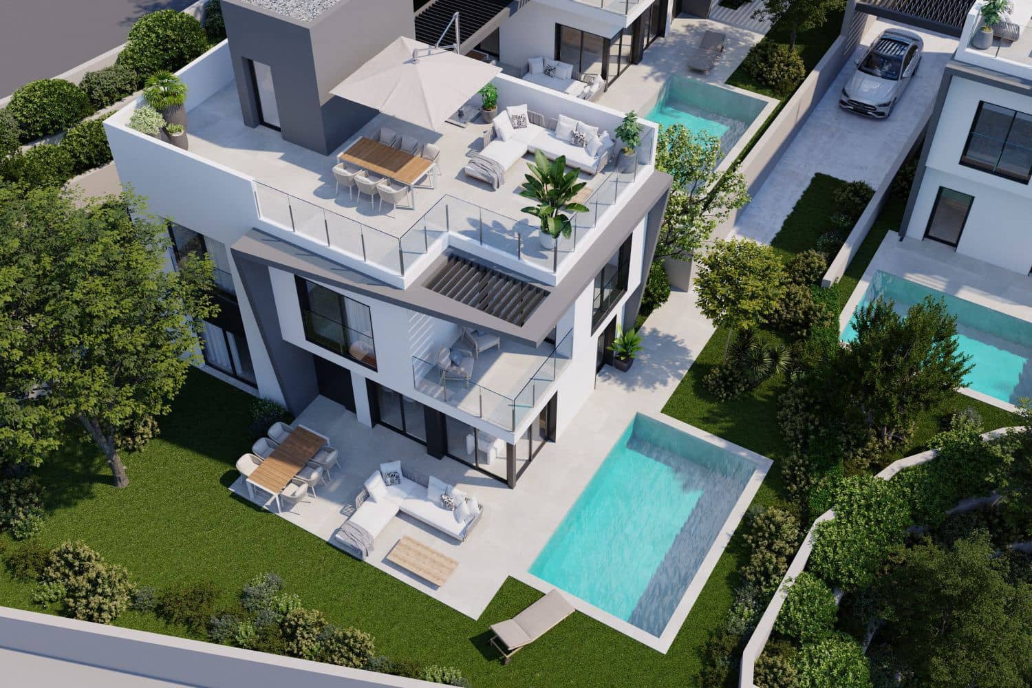 4 makuuhuone Huvila myytävänä paikassa La Villajoyosa / Vila Joiosa mukana uima-altaan 
autotalli - 764 500 € (Ref: 10011456)