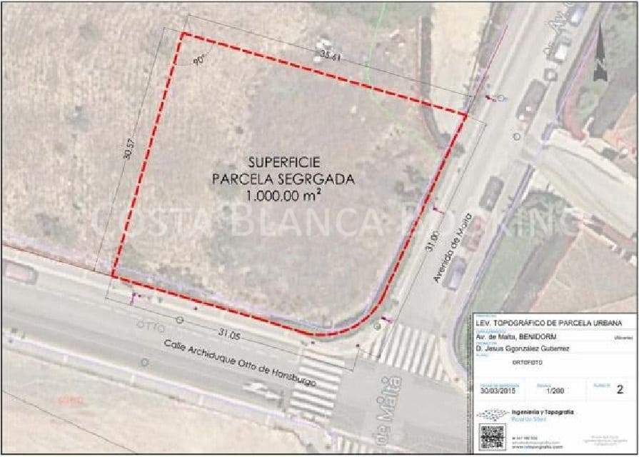 Byggegrund til salg i Benidorm - € 750.000 (Ref: 9001859)