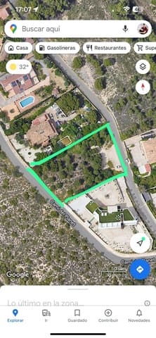 Byggetomt til salgs i Altea - € 600 000 (Ref: 9001871)