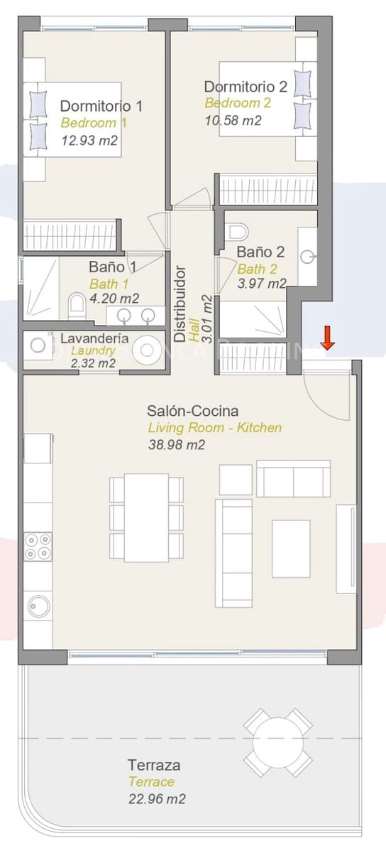 2 bedroom Apartment for sale in Finestrat - € 550,000 (Ref: 9141887)