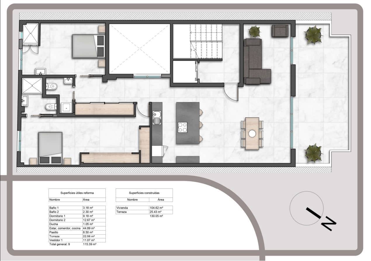 3 soveværelse Penthouse til salg i La Villajoyosa / Vila Joiosa - € 495.000 (Ref: 9347801)