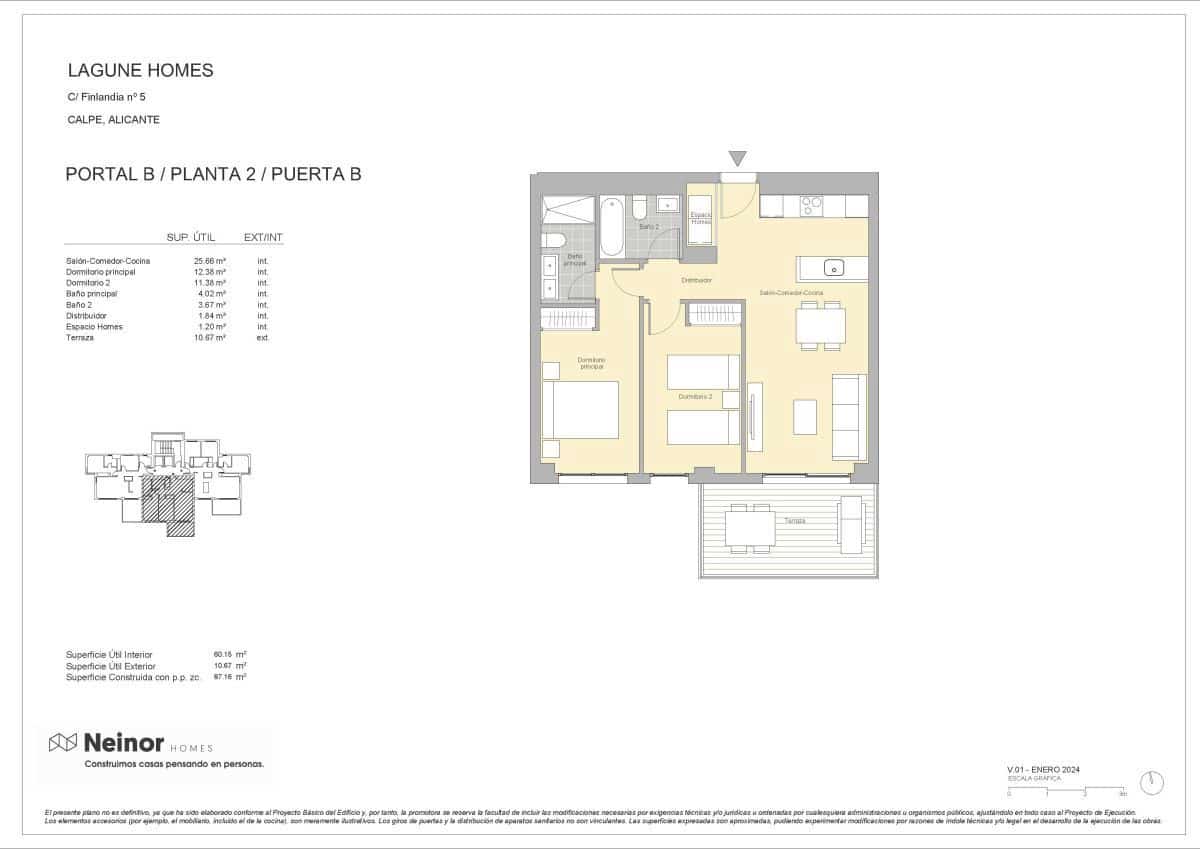 2 Zimmer Apartment zu verkaufen in Calpe / Calp - 398.000 € (Ref: 9582807)