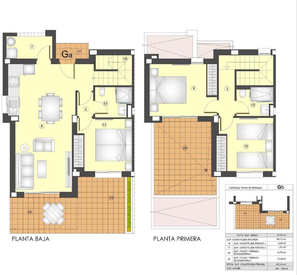 3 soveværelse Semi-Rækkehus til salg i Busot med swimmingpool garage - € 355.000 (Ref: 9954191)