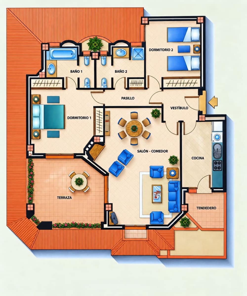 Apartamento de 2 habitaciones en Nueva Andalucia en venta con piscina garaje - 460.000 € (Ref: 10179778)