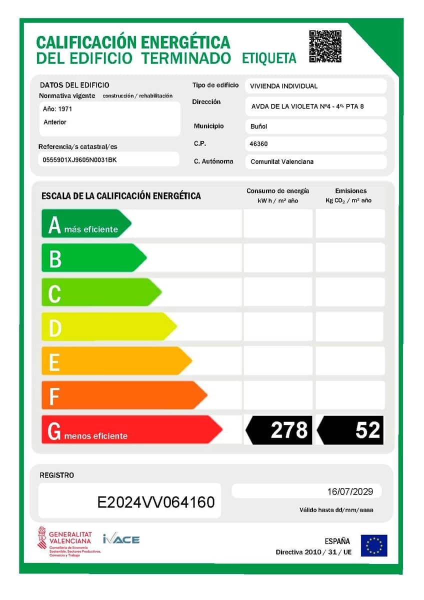 3 camera da letto Appartamento in vendita in Bunol - 90.000 € (Rif: 9806414)