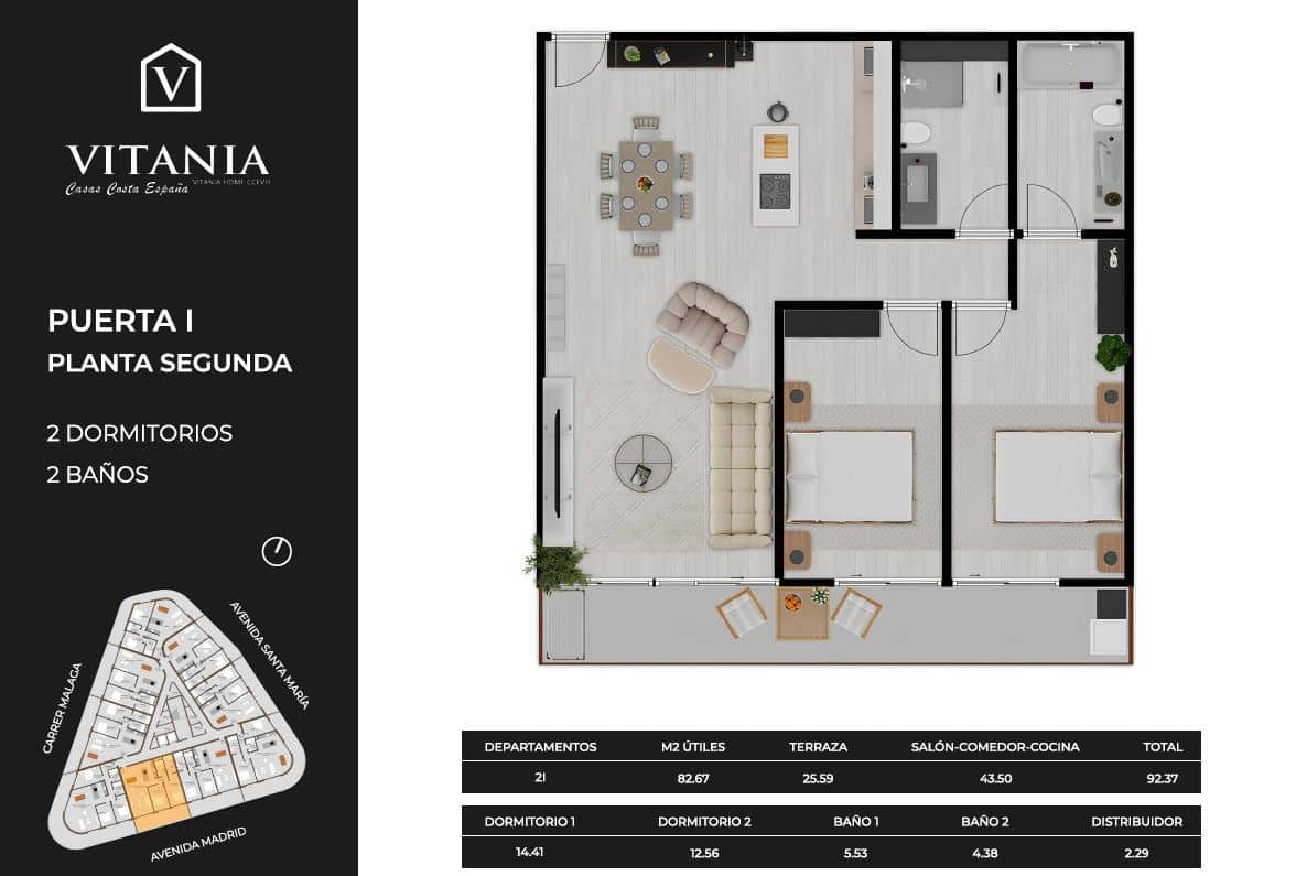 2 Zimmer Apartment zu verkaufen in Calpe / Calp mit Pool - 412.860 € (Ref: 8935551)
