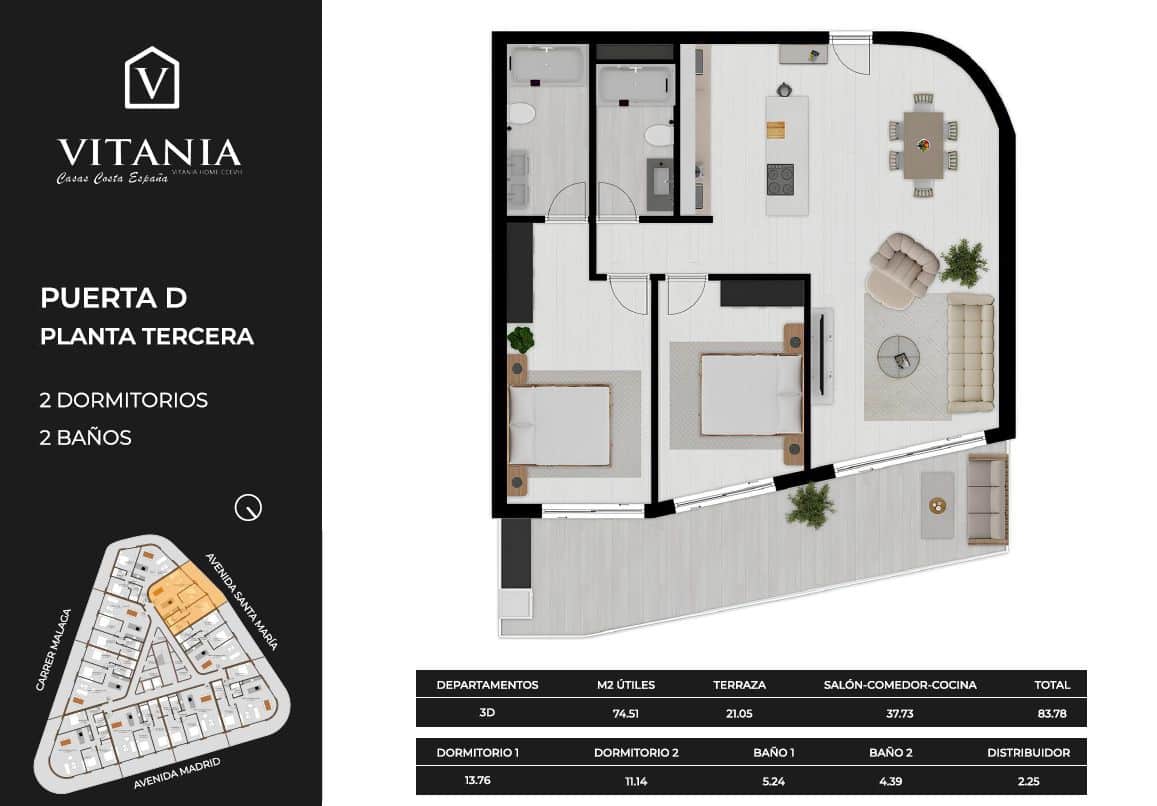 2 bedroom Apartment for sale in Calpe / Calp with pool - € 523,840 (Ref: 8935829)