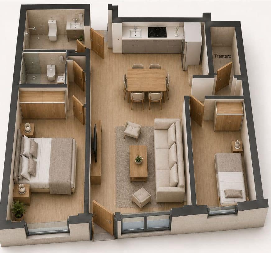 2 sovrum Lägenhet till salu i Calpe / Calp - 202 000 € (Ref: 9945987)