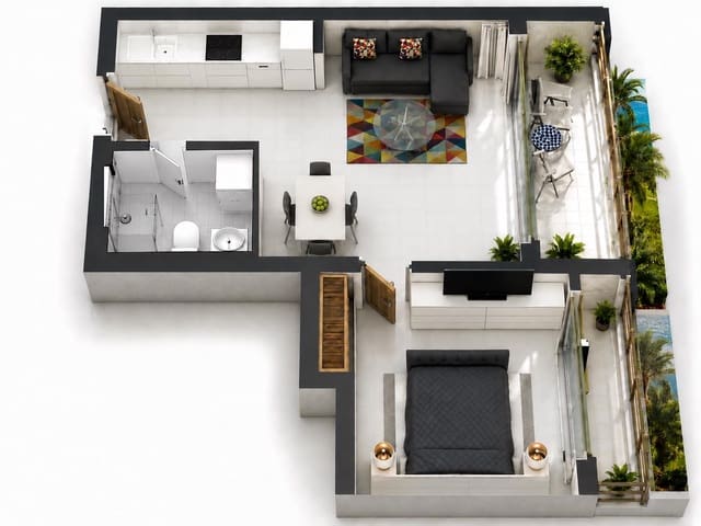 1 chambre Appartement à vendre à Roquetas de Mar avec piscine - 144 900 € (Ref: 9986304)
