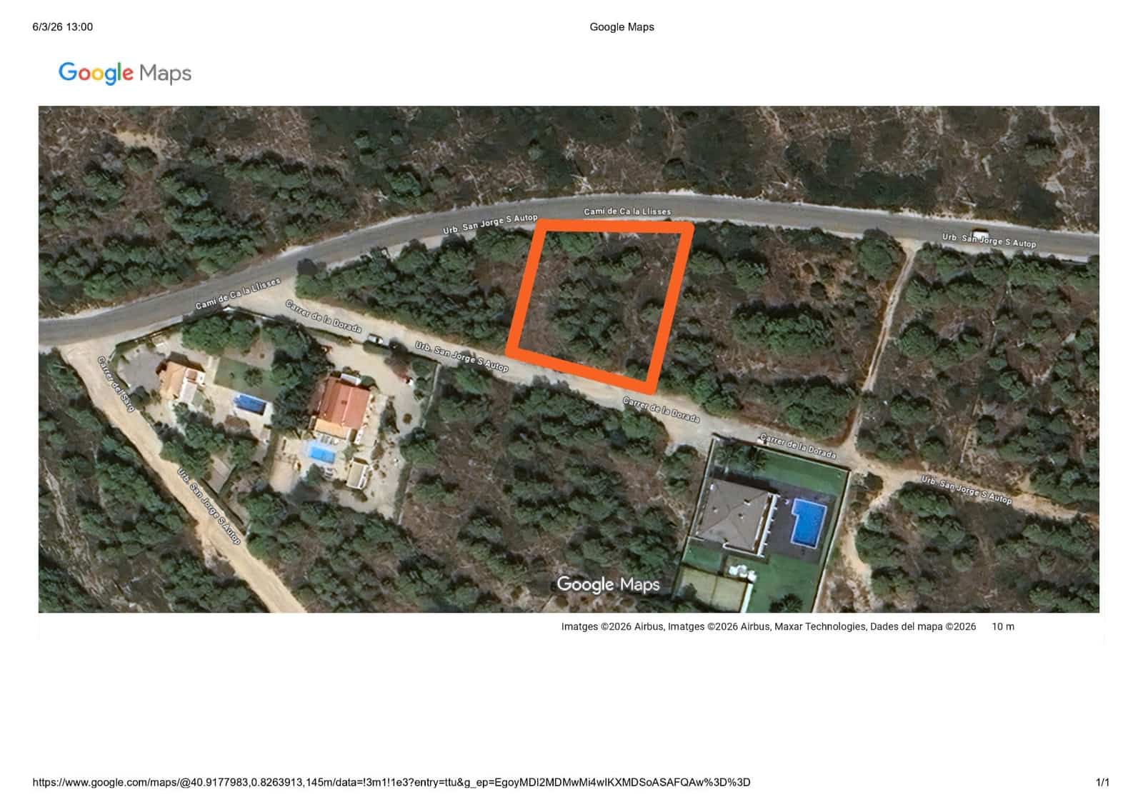 Tontti myytävänä paikassa L'Ametlla de Mar - 99 000 € (Ref: 9656865)