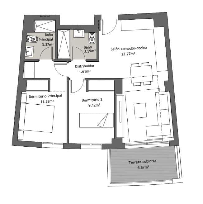 2 bedroom Apartment for sale in Velez-Malaga with pool - € 229,950 (Ref: 9264078)