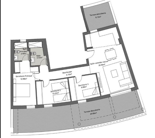 3 soveværelse Penthouse til salg i Vélez-Málaga med swimmingpool - € 379.950 (Ref: 9264079)