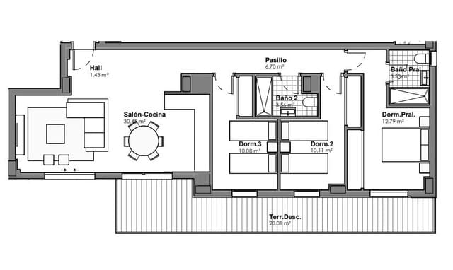2 makuuhuone Huoneisto myytävänä paikassa Vélez-Málaga mukana uima-altaan - 219 950 € (Ref: 9264081)