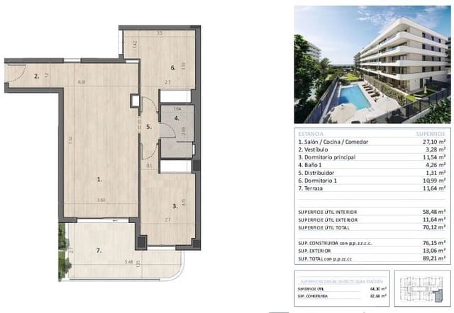 2 sypialnia Apartament na sprzedaż w Torre del Mar, Vélez-Málaga z basenem garażem - 362 000 € (Ref: 9794267)