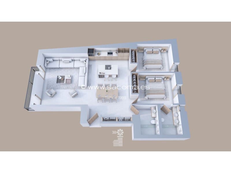 2 soveværelse Lejlighed til salg i Palma de Mallorca med garage - € 909.000 (Ref: 9430947)