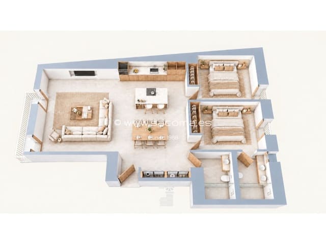 2 soveværelse Lejlighed til salg i Marques de la Fonsanta, Palma de Mallorca med garage - € 909.000 (Ref: 9430947)