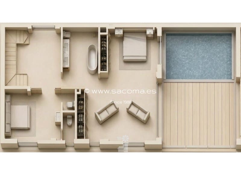 3 soveværelse Semi-Rækkehus til salg i Palma de Mallorca med swimmingpool garage - € 1.800.000 (Ref: 9945351)