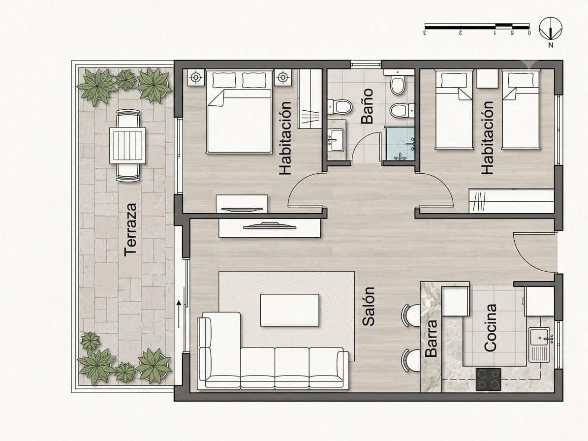 Apartamento de 2 habitaciones en Condado de Alhama en venta con piscina - 114.495 € (Ref: 10081200)