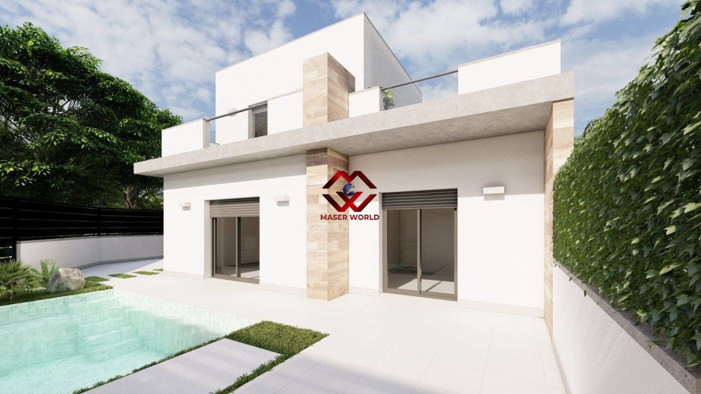 3 sypialnia Dom blizniak na sprzedaż w Roldan z basenem garażem - 416 900 € (Ref: 10174630)