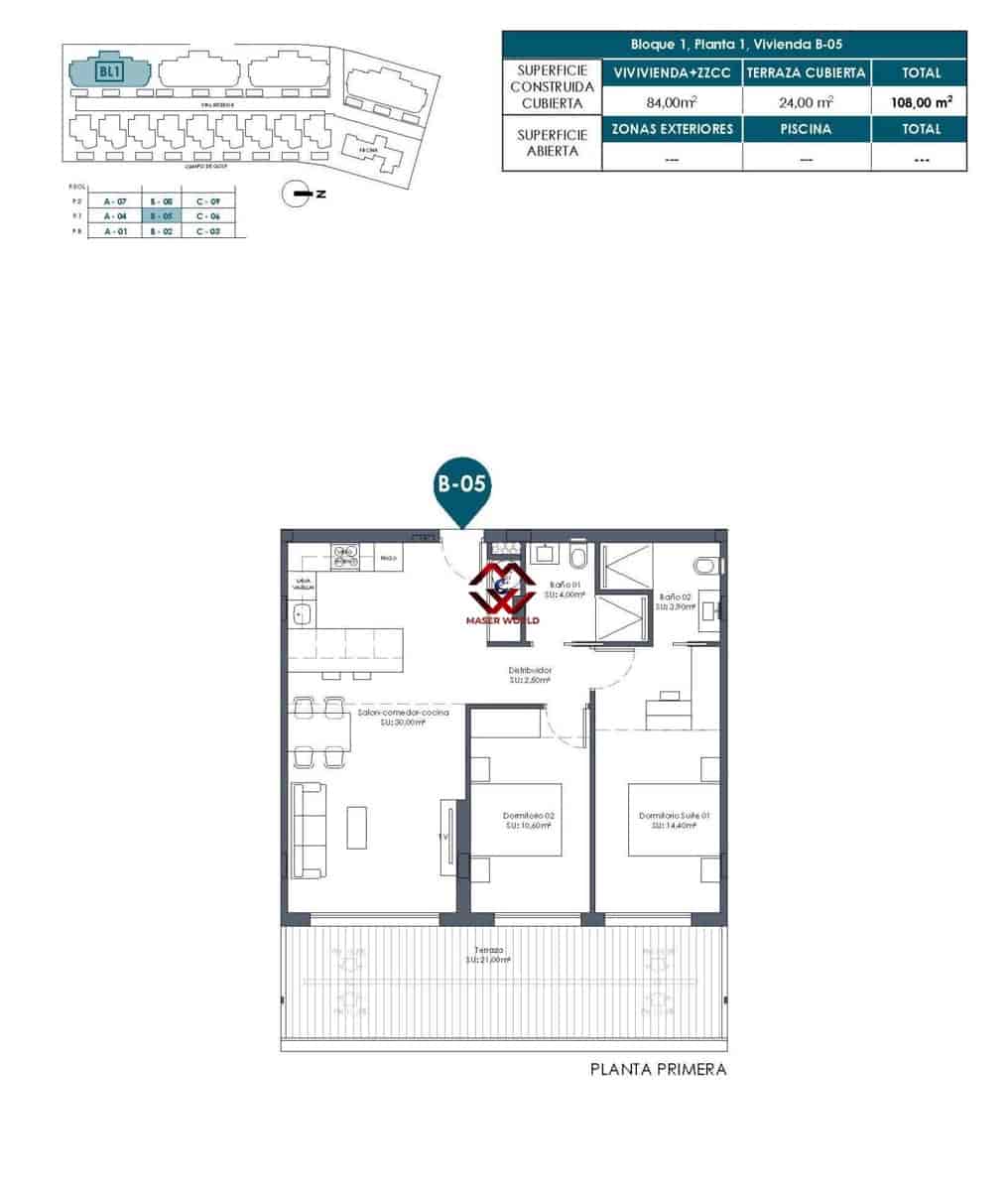 2 chambre Appartement à vendre à Los Alcazares avec piscine garage - 299 000 € (Ref: 10177121)