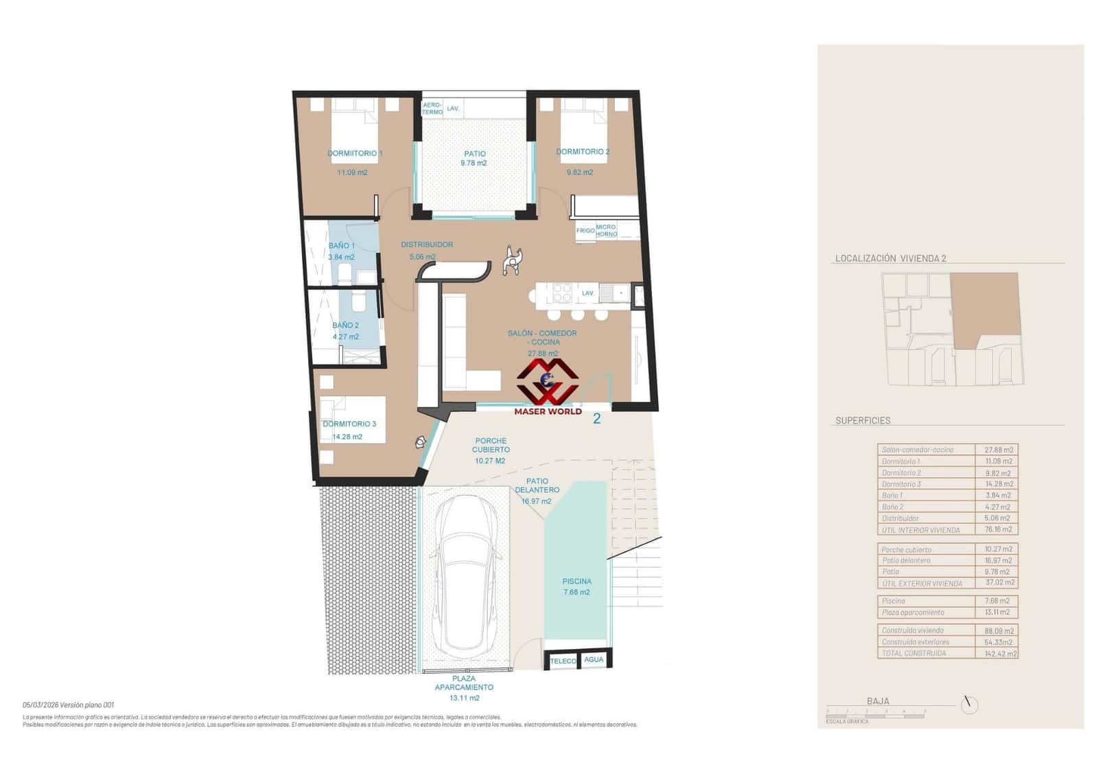3 Zimmer Bungalow zu verkaufen in San Pedro del Pinatar mit Pool Garage - 339.900 € (Ref: 10187088)