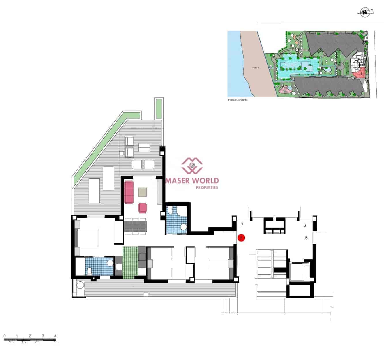 3 soverom Strandleiligheter til salgs i Denia med svømmebasseng garasje - € 465 000 (Ref: 7899019)