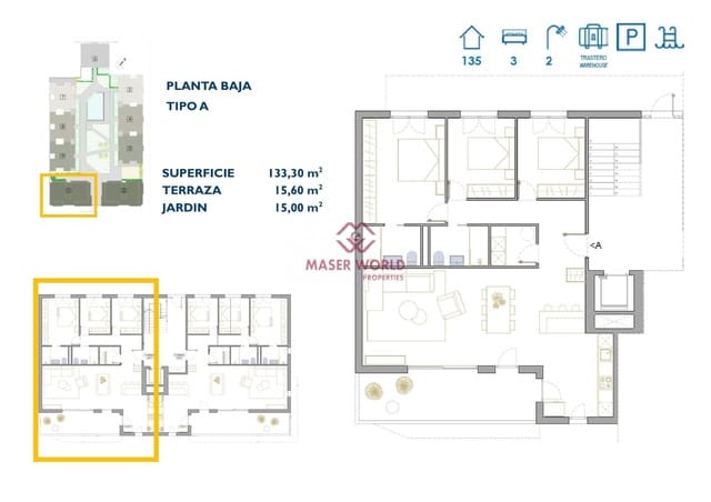3 sypialnia Apartament na sprzedaż w San Pedro del Pinatar z basenem - 293 900 € (Ref: 8253950)