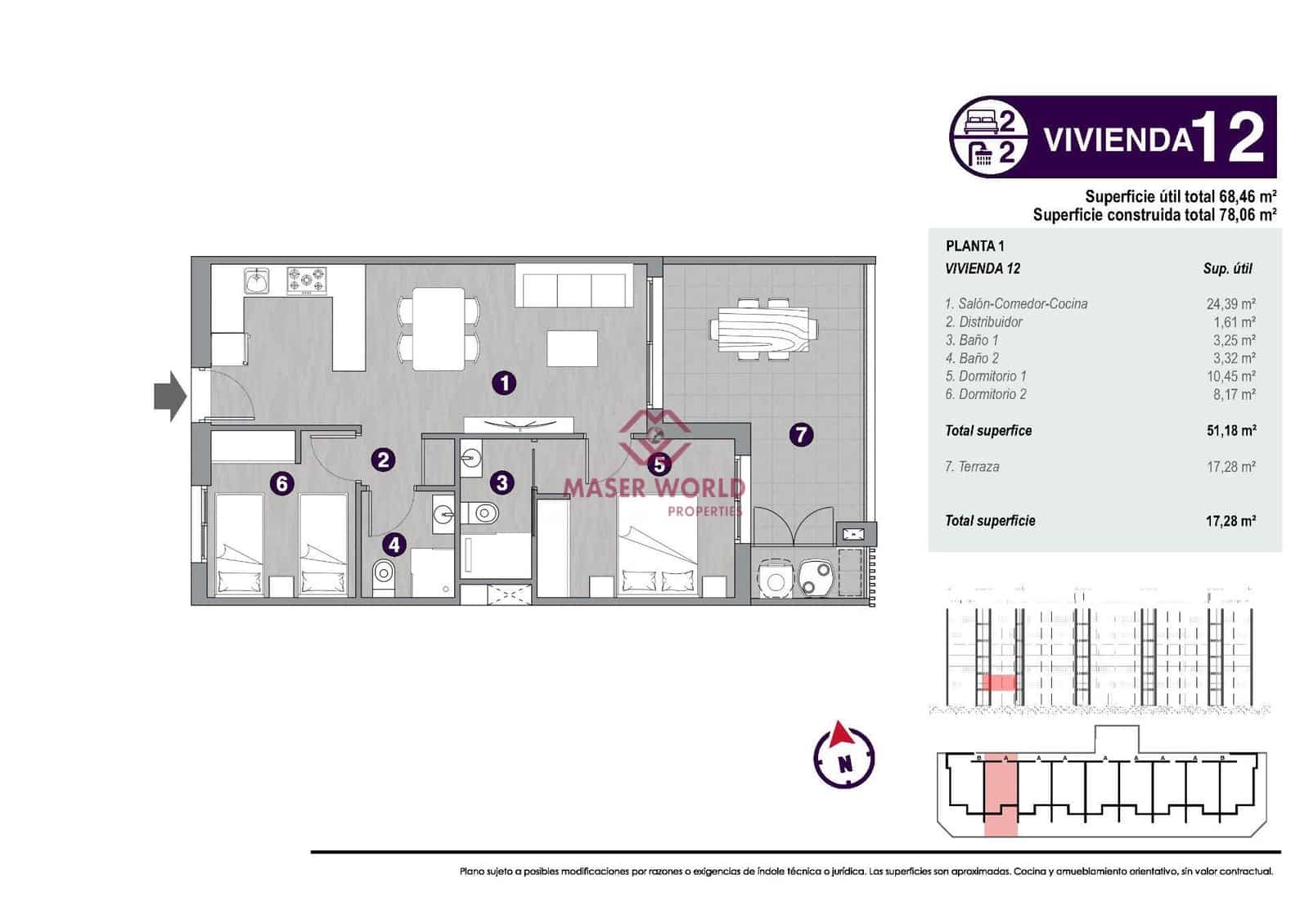 2 sovrum Lägenhet till salu i Torrevieja med pool - 315 000 € (Ref: 8253958)
