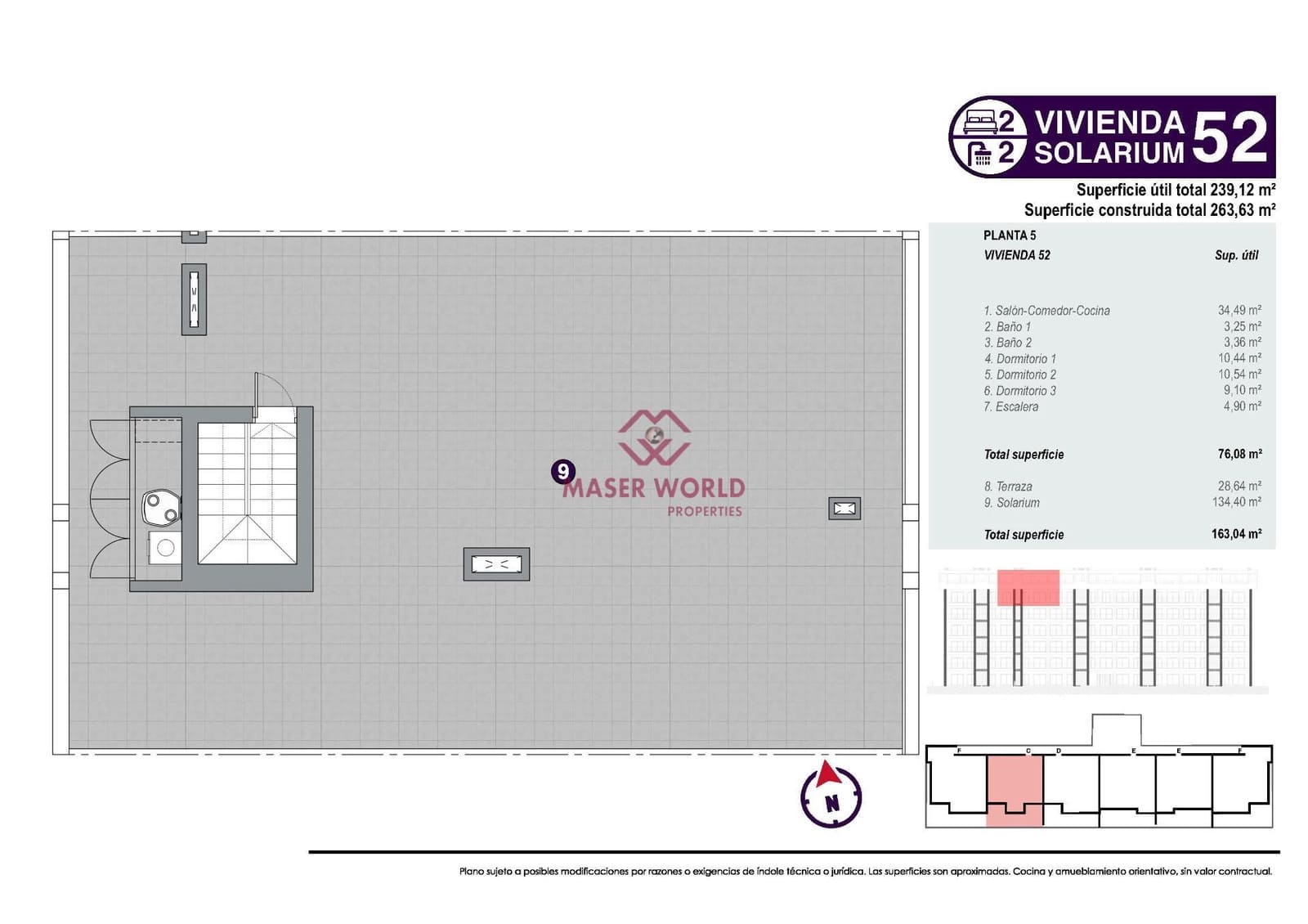 3 soveværelse Penthouse til salg i Torrevieja med swimmingpool - € 540.000 (Ref: 8253959)