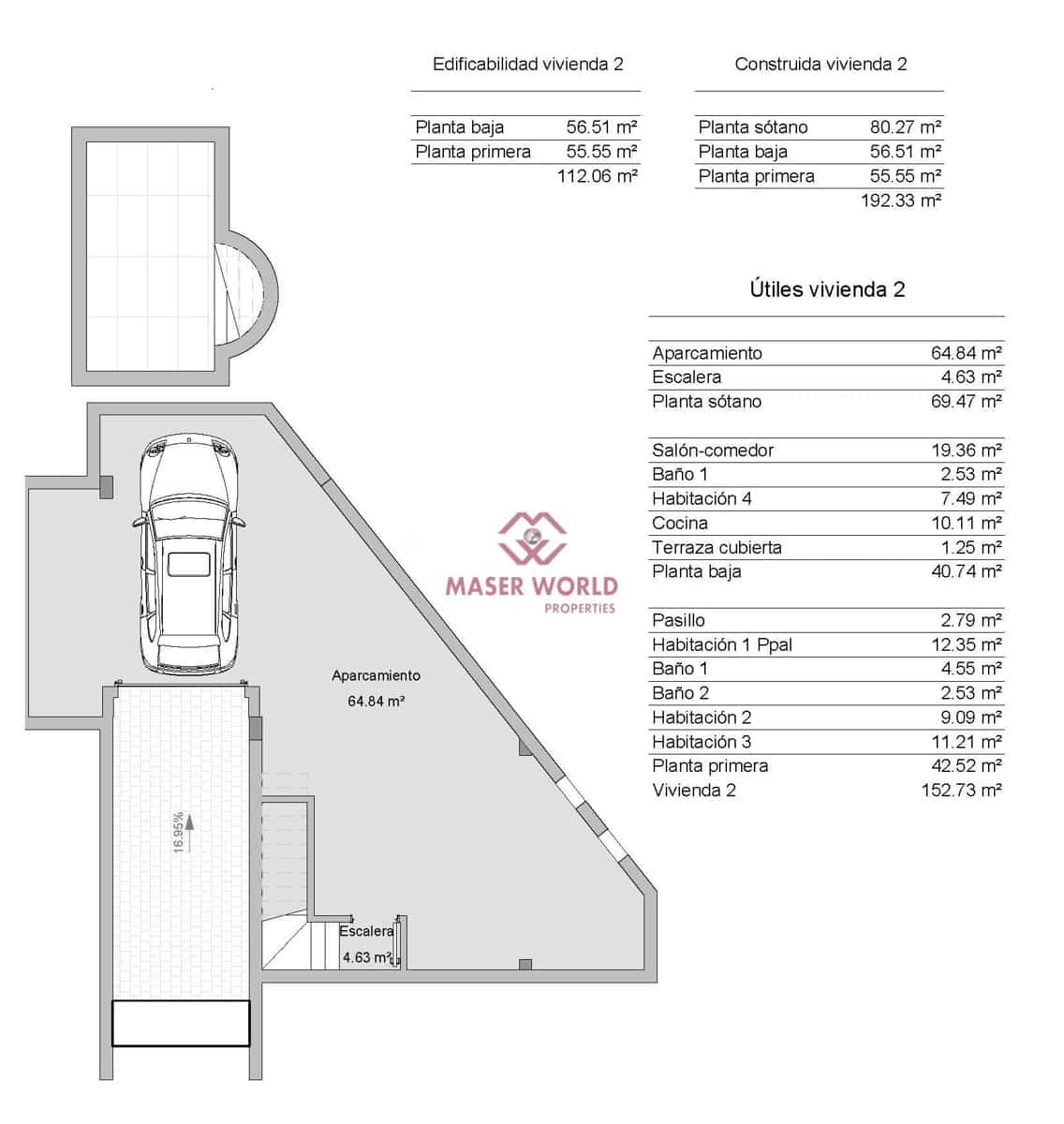 4 sypialnia Dom blizniak na sprzedaż w Los Alcazares z basenem garażem - 390 000 € (Ref: 8377711)
