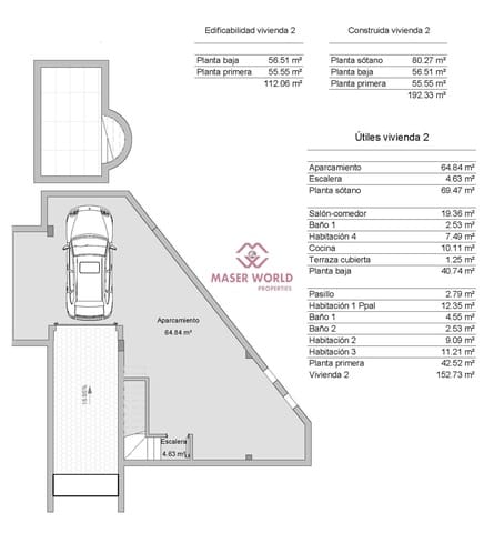 4 chambre Villa/Maison Semi-Mitoyenne à vendre à Los Alcázares avec piscine garage - 390 000 € (Ref: 8377711)