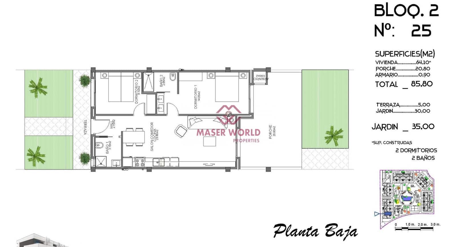 2 sovrum Lägenhet till salu i El Raso med pool - 225 000 € (Ref: 8398466)