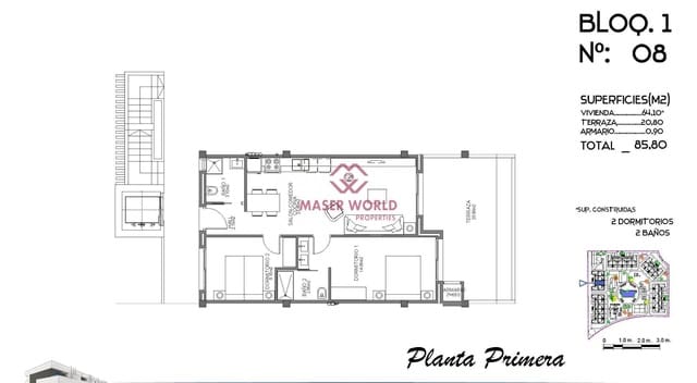 2 sypialnia Apartament na sprzedaż w El Raso, Guardamar del Segura z basenem - 222 000 € (Ref: 8398475)