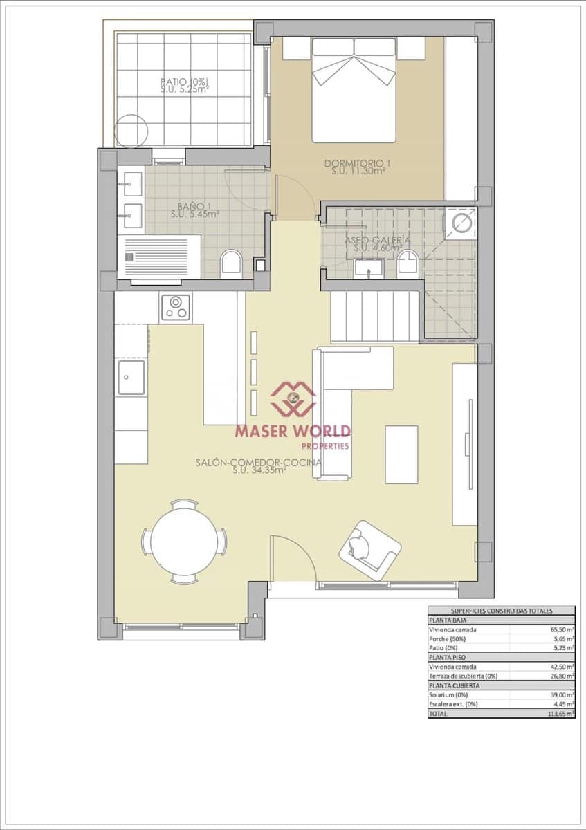 3 slaapkamer Rijtjeshuis te koop in Rojales - € 365.900 (Ref: 8411574)