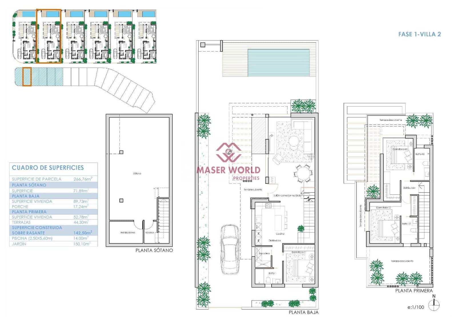 3 sypialnia Willa na sprzedaż w Los Alcazares z basenem - 657 900 € (Ref: 8432699)