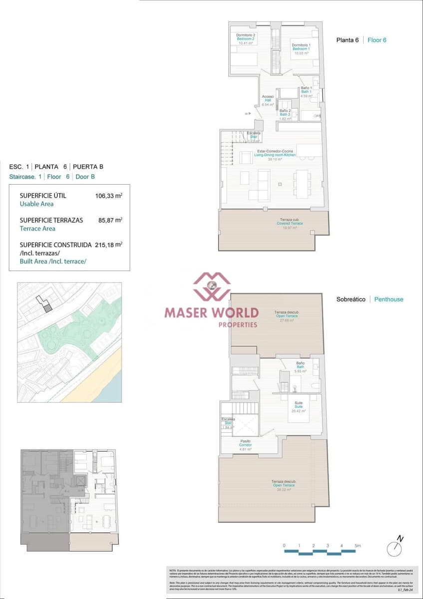 3 bedroom Penthouse for sale in La Villajoyosa / Vila Joiosa with garage - € 794,700 (Ref: 8457076)