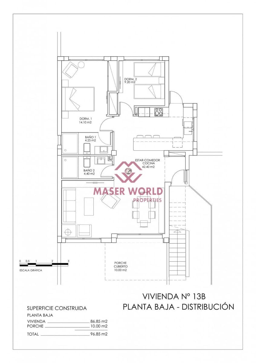 2 soverom Bungalow til salgs i San Miguel de Salinas med svømmebasseng - € 375 000 (Ref: 8460422)
