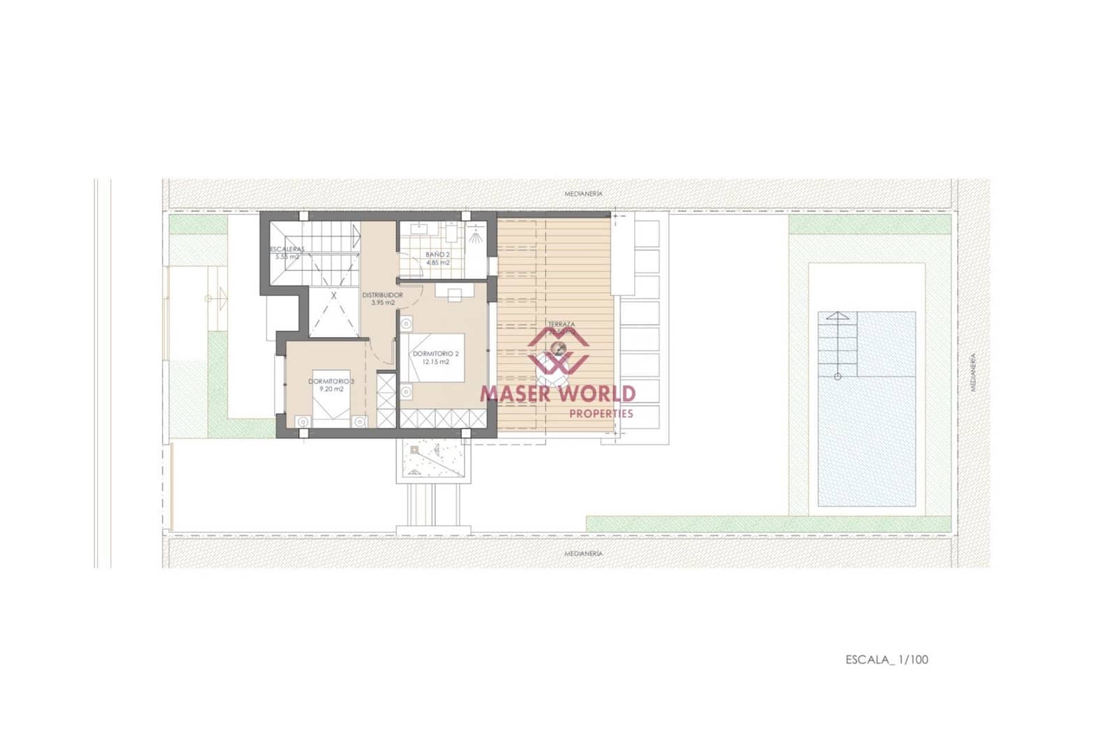 3 sovrum Villa till salu i San Juan de los Terreros med pool - 391 995 € (Ref: 8527729)