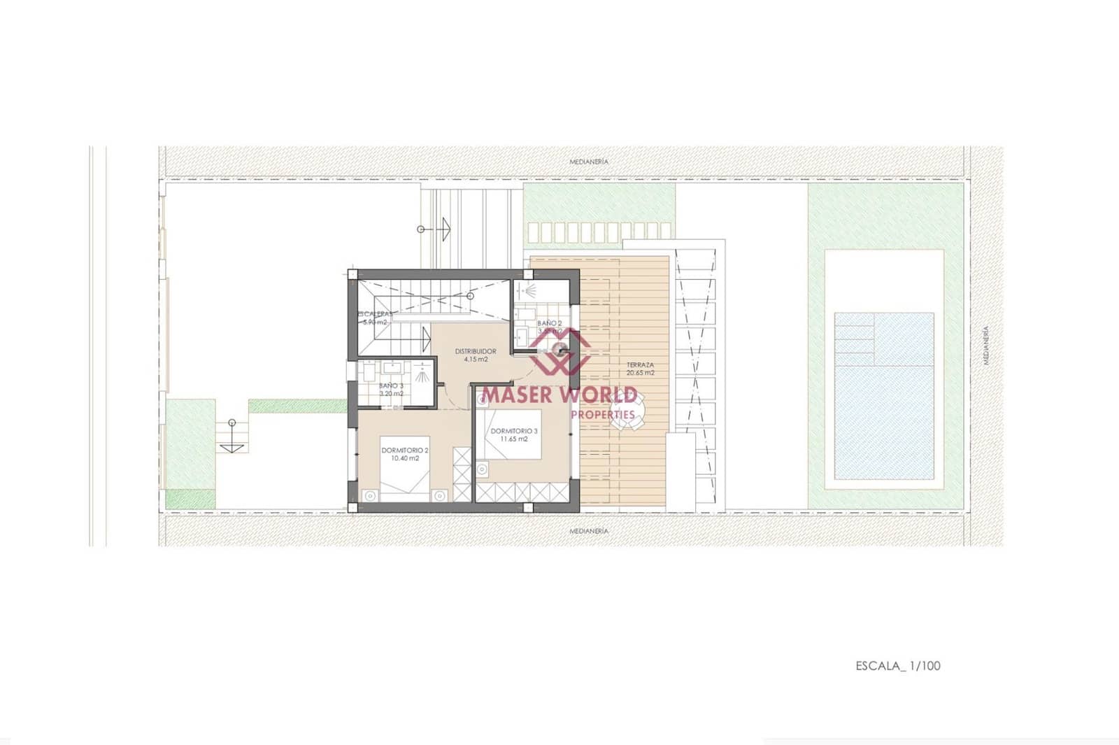 3 chambre Villa/Maison à vendre à San Juan de los Terreros avec piscine - 380 175 € (Ref: 8527733)