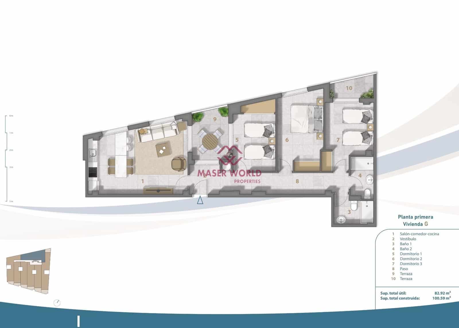 3 sypialnia Apartament na sprzedaż w Lo Pagan z basenem - 400 000 € (Ref: 8570499)